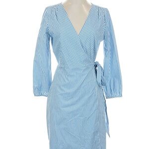 JCrew Striped Wrap Dress